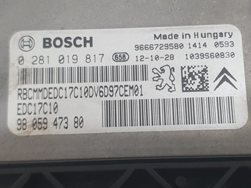 Recambio de centralita motor uce para peugeot 308 i (4a_, 4c_) 1.6 hdi referencia OEM IAM   