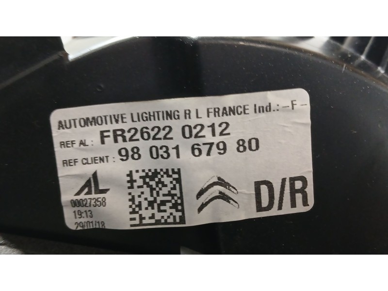 Recambio de piloto trasero derecho interior para citroën ds5 2.0 bluehdi 150 referencia OEM IAM 9803167980  