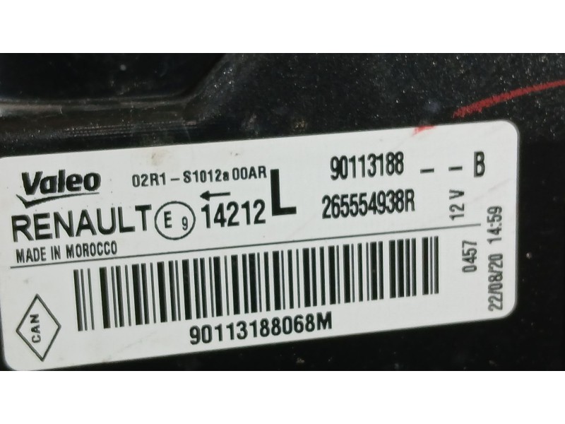 Recambio de piloto trasero izquierdo para dacia sandero ii (b8_) 1.0 lpg (b8ml) referencia OEM IAM 265550577R  