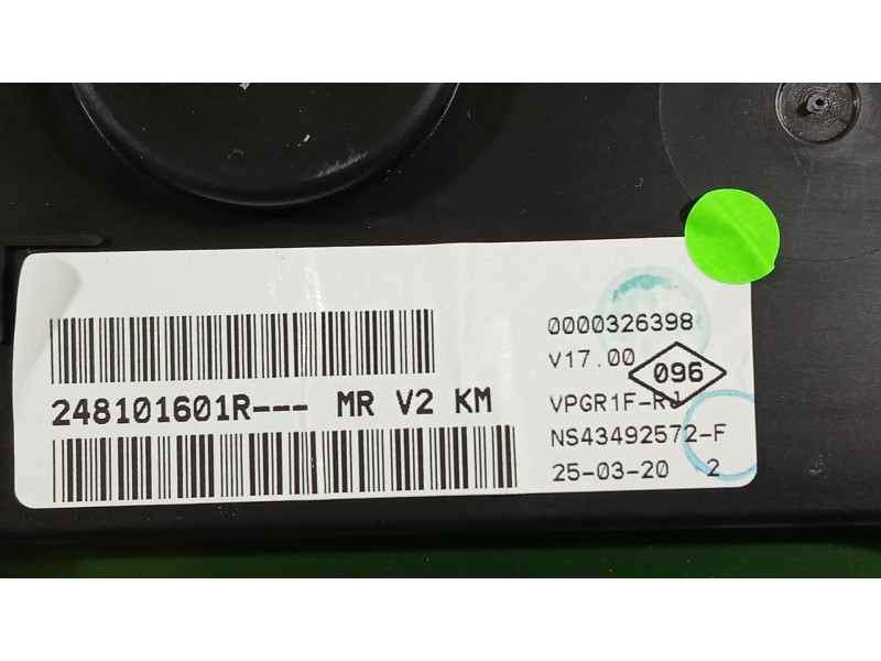 Recambio de cuadro instrumentos para dacia sandero ii (b8_) 1.0 lpg (b8ml) referencia OEM IAM 248095099R  
