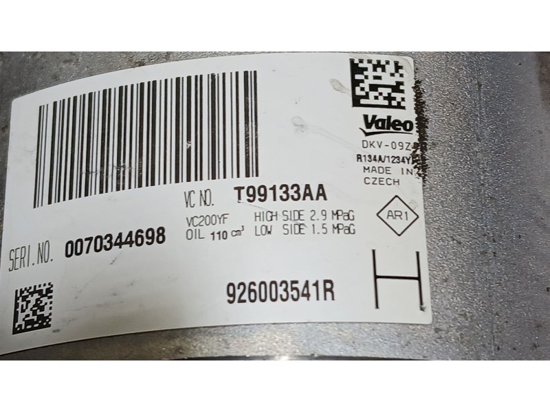 Recambio de compresor aire acondicionado para dacia sandero ii (b8_) 1.0 lpg (b8ml) referencia OEM IAM 926004634R  