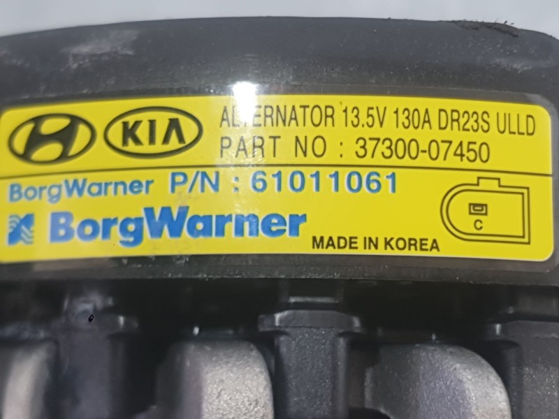 Recambio de alternador para hyundai i20 iii (bc3, bi3) 1.0 t-gdi referencia OEM IAM 3730007250  