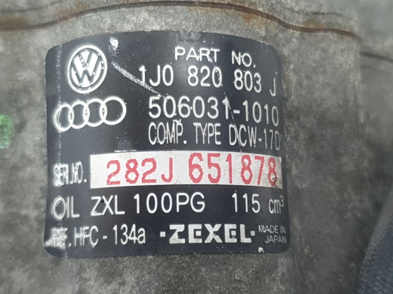 Recambio de compresor aire acondicionado para audi a3 (8l1) 1.6 referencia OEM IAM 1J0820803J  1J0820803LX