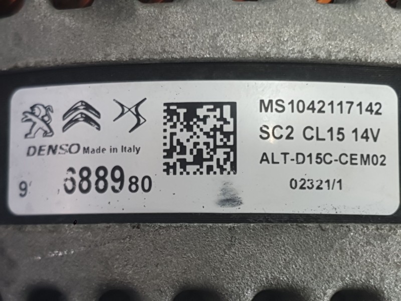 Recambio de alternador para citroën c4 iii (ba_, bb_, bc_) 1.2 puretech 130 (bahnsa, bahnsb) referencia OEM IAM 9826574080 16864