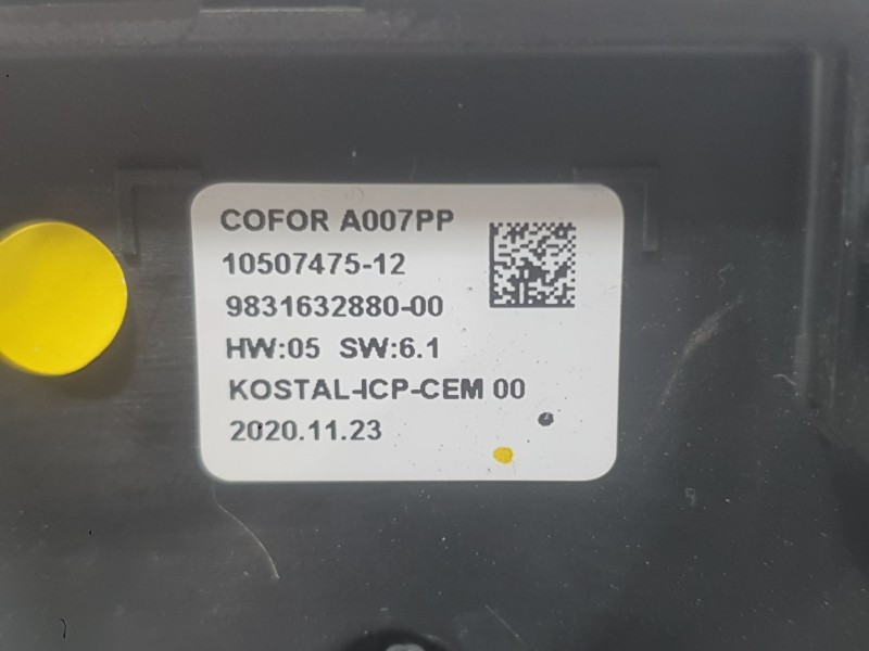 Recambio de mando climatizador para citroën c4 iii (ba_, bb_, bc_) 1.2 puretech 130 (bahnsa, bahnsb) referencia OEM IAM 98316328