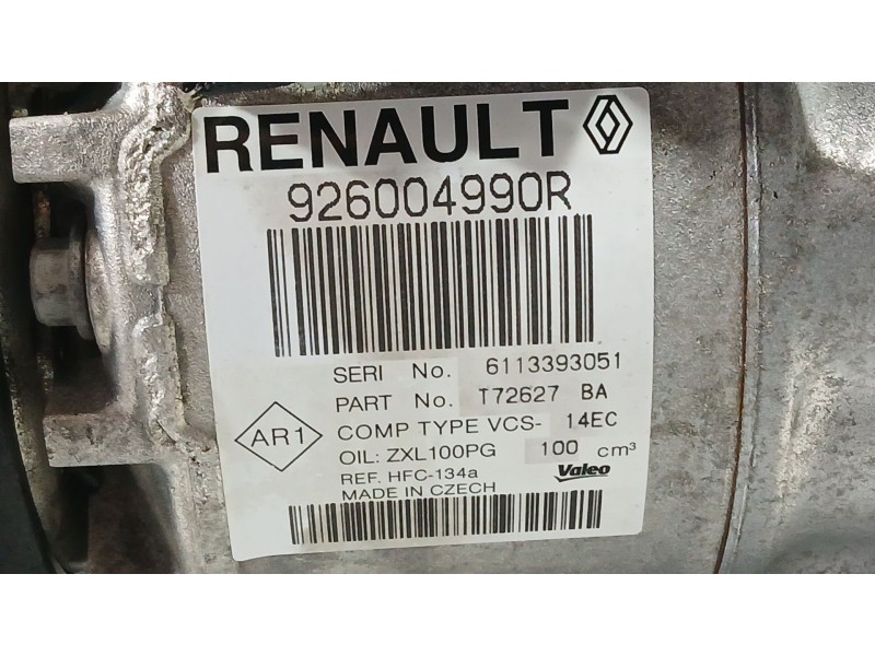Recambio de compresor aire acondicionado para renault clio iv (bh_) 1.5 dci 75 referencia OEM IAM 926007943R 926000838R 