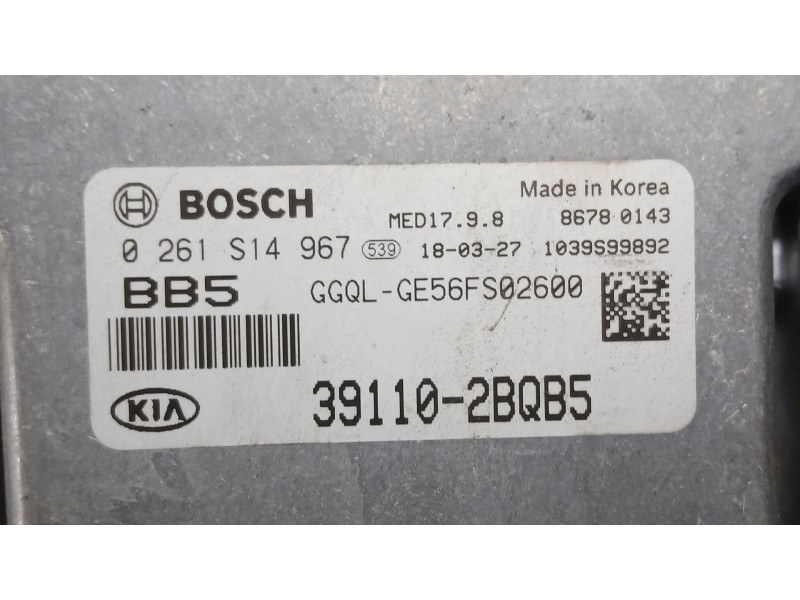 Recambio de centralita motor uce para kia sportage iv (ql, qle) 1.6 gdi referencia OEM IAM 391102BQB5  