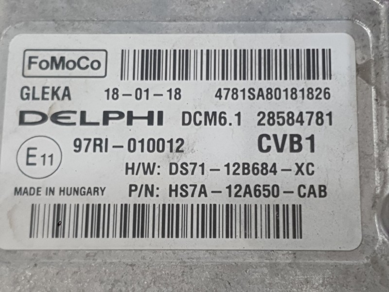 Recambio de centralita motor uce para ford mondeo v hatchback (ce) 2.0 tdci referencia OEM IAM 2037011  
