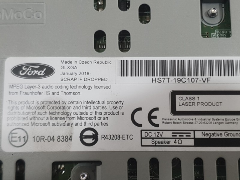 Recambio de sistema audio / radio cd para ford mondeo v hatchback (ce) 2.0 tdci referencia OEM IAM HS7T19C107VG  