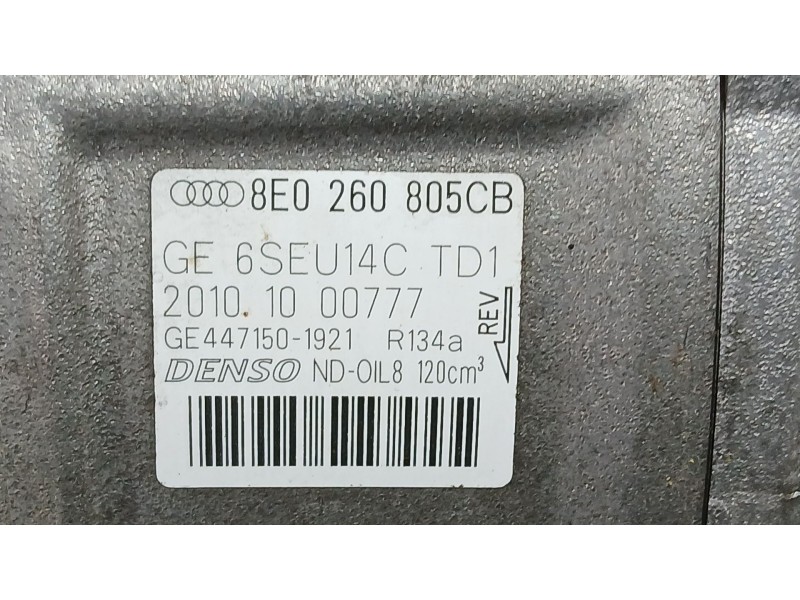 Recambio de compresor aire acondicionado para seat exeo (3r2) 1.8 tsi referencia OEM IAM 8E0260805CB  