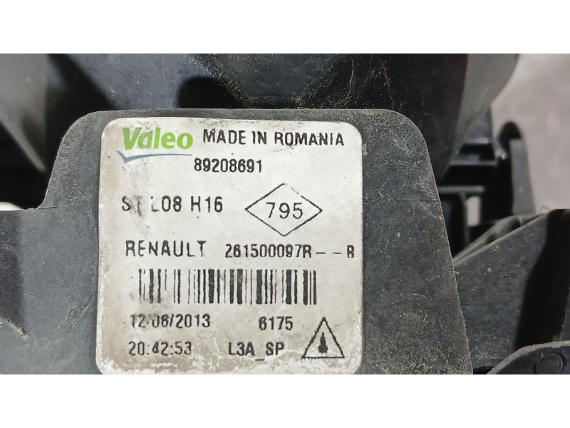 Recambio de faro antiniebla derecho para renault clio iv (bh_) 1.5 dci 90 referencia OEM IAM 261500097R  