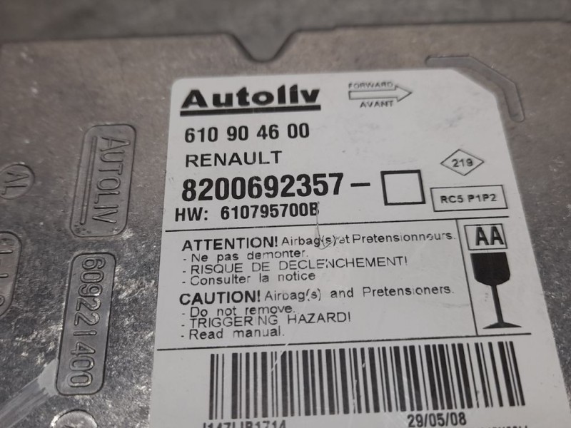 Recambio de kit airbag para renault scenic ii emotion referencia OEM IAM 8200310291B SIN SALPICADERO NI PRETENSORES 