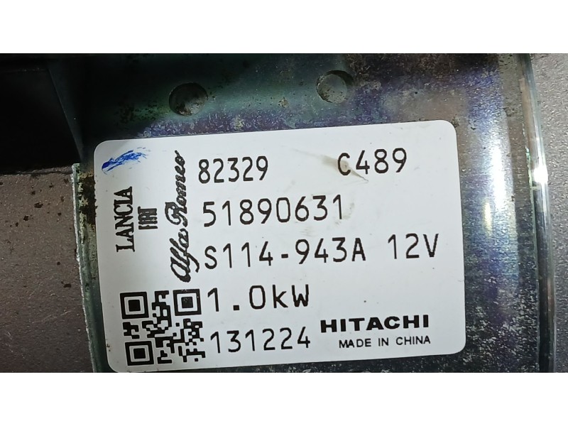 Recambio de motor arranque para fiat 500l (351_, 352_) 1.4 (199lyb1b) referencia OEM IAM 51890631  