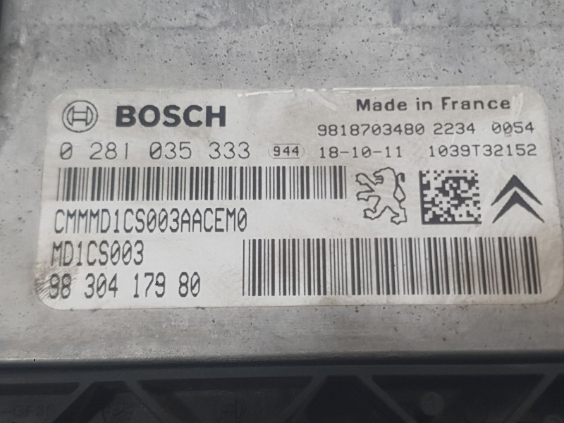 Recambio de centralita motor uce para citroën c4 spacetourer (3d_) 1.5 bluehdi 130 referencia OEM IAM 1612375780  