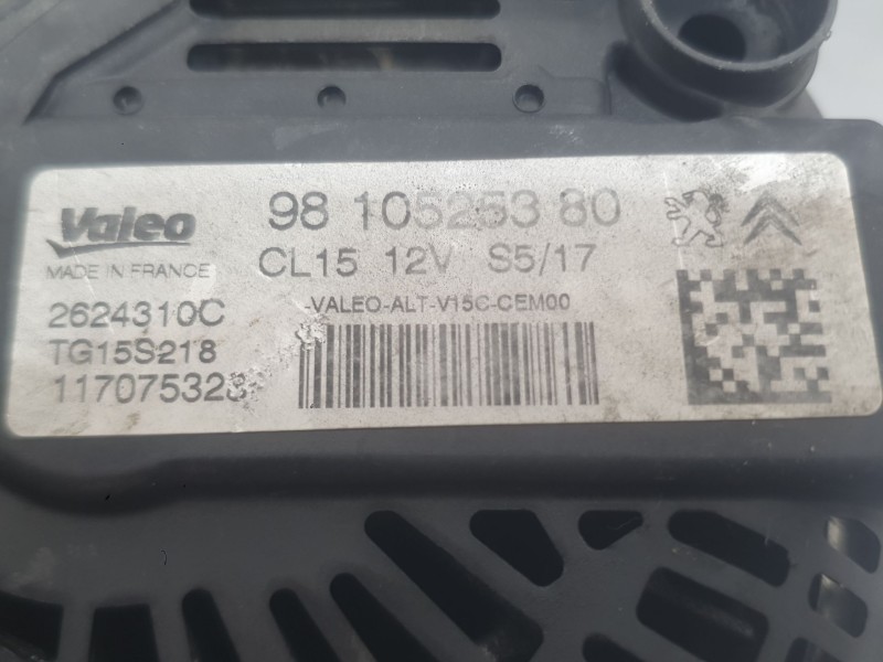 Recambio de alternador para citroën c-elysee (dd_) 1.6 bluehdi 100 referencia OEM IAM 9810525380 1612458880 