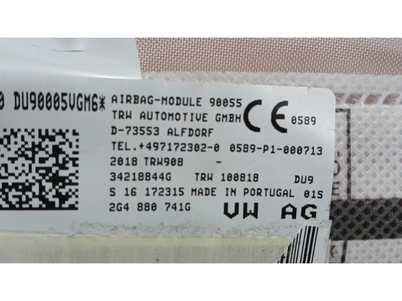 Recambio de airbag cortina delantero izquierdo para volkswagen polo vi (aw1, bz1, ae1) 1.0 referencia OEM IAM 2G4880741H  