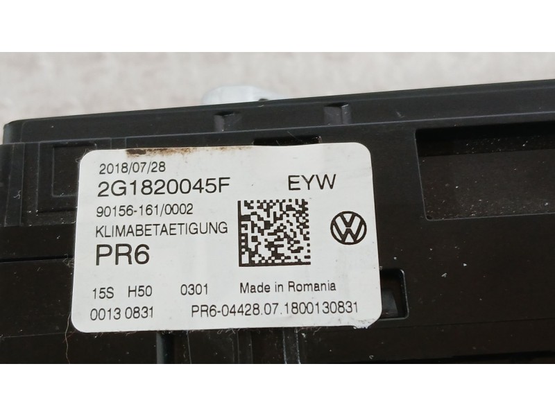 Recambio de mando calefaccion / aire acondicionado para volkswagen polo vi (aw1, bz1, ae1) 1.0 referencia OEM IAM 2G1820045PEYW 