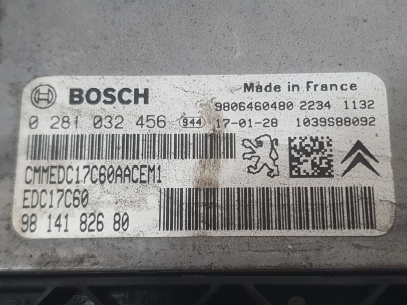 Recambio de centralita motor uce para citroën c-elysee (dd_) 1.6 bluehdi 100 referencia OEM IAM 1613425880  