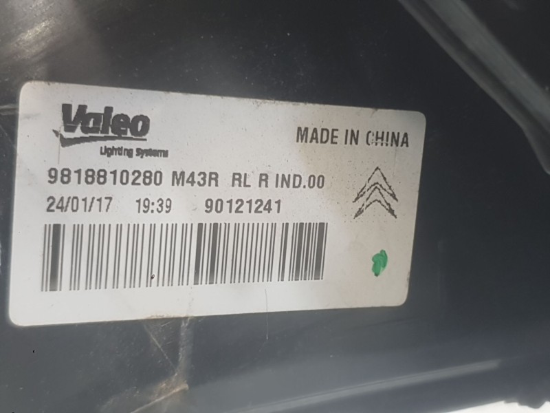 Recambio de piloto trasero derecho para citroën c-elysee (dd_) 1.6 bluehdi 100 referencia OEM IAM 9818810280  