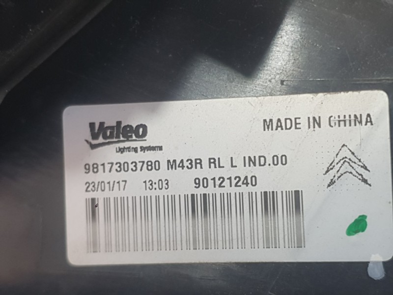Recambio de piloto trasero izquierdo para citroën c-elysee (dd_) 1.6 bluehdi 100 referencia OEM IAM 9817303780  