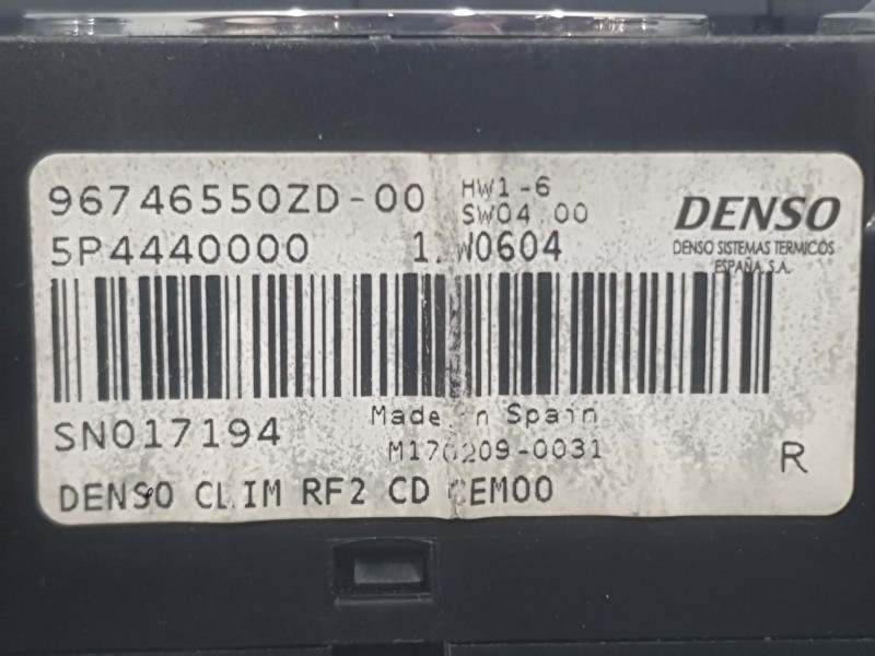 Recambio de mando climatizador para citroën c-elysee (dd_) 1.6 bluehdi 100 referencia OEM IAM   