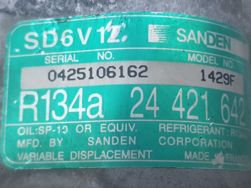 Recambio de compresor aire acondicionado para opel corsa c (x01) 1.7 dti (f08, f68) referencia OEM IAM 24421642 93176916 
