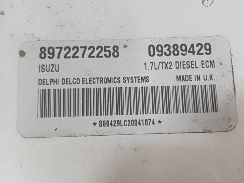 Recambio de centralita motor uce para opel corsa c (x01) 1.7 dti (f08, f68) referencia OEM IAM   