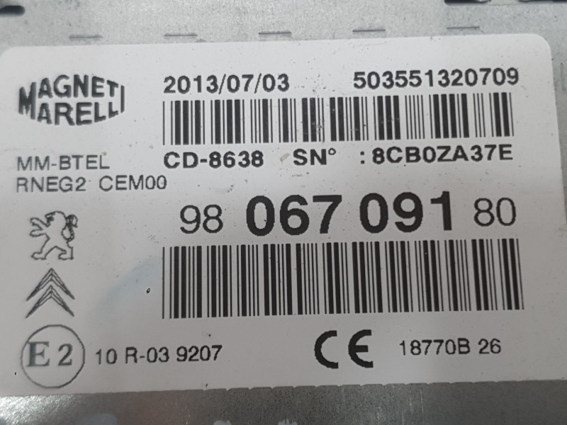 Recambio de sistema audio / radio cd para citroën ds5 2.0 hdi 165 referencia OEM IAM   