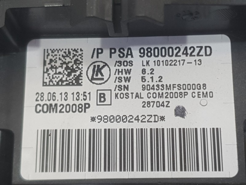 Recambio de mando luces y limpia para citroën ds5 2.0 hdi 165 referencia OEM IAM 98000242ZD  