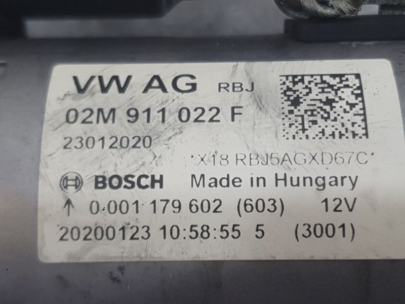 Recambio de motor arranque para seat ibiza (kj1) style referencia OEM IAM 02M911024J  