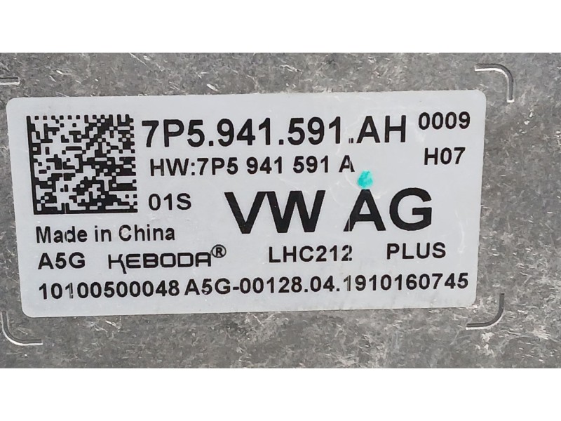 Recambio de centralita faro para seat ibiza v (kj1, kjg) 1.0 tgi referencia OEM IAM   