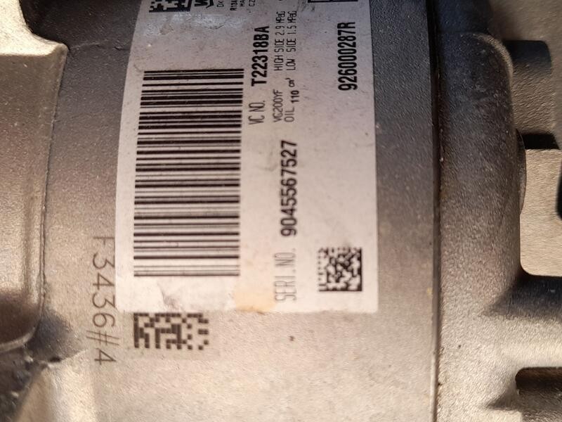 Recambio de compresor aire acondicionado para nissan micra v (k14) 1.0 referencia OEM IAM 926000287R T22318BA 