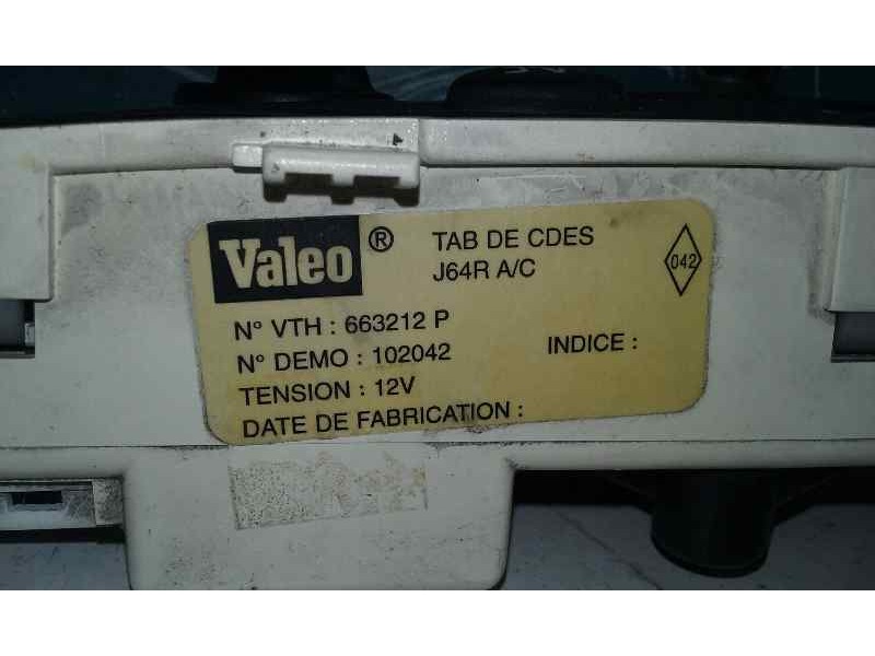 Recambio de mando calefaccion / aire acondicionado para renault scenic (ja..) 1.4 16v rxe referencia OEM IAM 663212P  VALEO