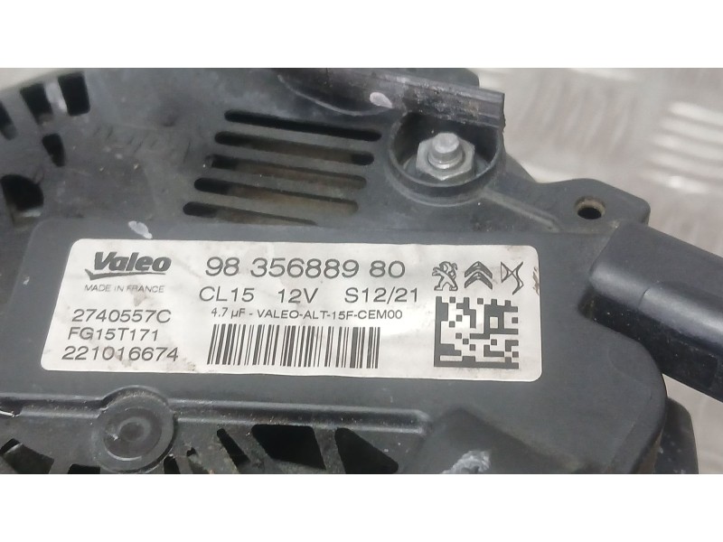 Recambio de alternador para peugeot 2008 ii (ud_, us_, uy_, uj_, ur_, uc_) 1.5 bluehdi 110 (udyhsk) referencia OEM IAM 983568898