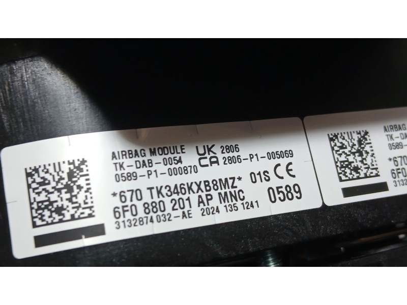 Recambio de airbag delantero izquierdo para seat ibiza v (kj1, kjg) 1.0 tsi referencia OEM IAM 6F0880201AP  3132874032