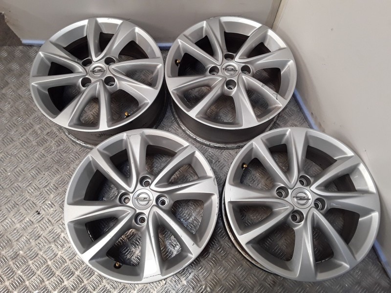 Recambio de juego llantas aluminio para opel corsa f (p2jo) 1.5 (68) referencia OEM IAM 6.5X16 4 TORN ET38 ROZADAS ALUMINIO