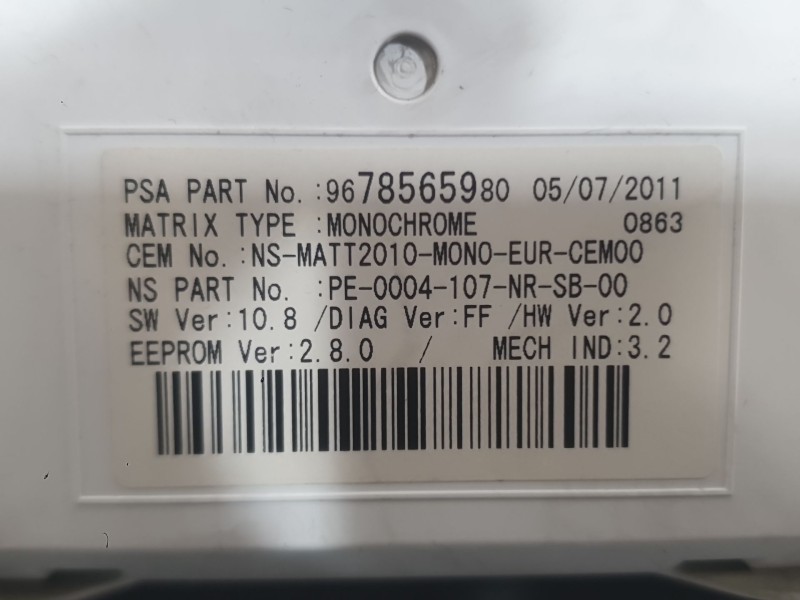 Recambio de cuadro instrumentos para peugeot 508 i (8d_) 1.6 hdi referencia OEM IAM 9824842180  