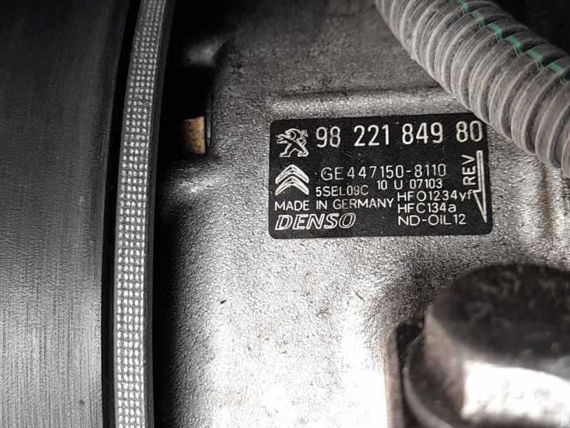 Recambio de compresor aire acondicionado para peugeot 208 i (ca_, cc_) 1.2 vti 82 referencia OEM IAM 9822184980 1622720380 
