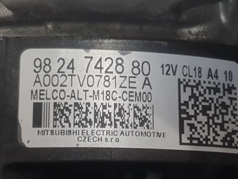 Recambio de alternador para citroën jumpy iii furgoneta (v_) 1.5 bluehdi 120 referencia OEM IAM 9824742880 1635591980 