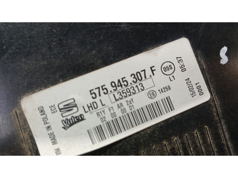 Recambio de piloto trasero izquierdo interior para seat ateca fr (kh7, khp) 2.0 tdi referencia OEM IAM 575945307F VALEO L359313