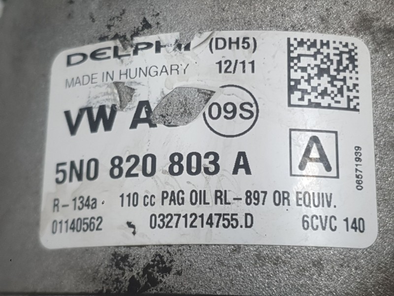Recambio de compresor aire acondicionado para volkswagen golf vi (5k1) 1.6 tdi referencia OEM IAM 1K0820808F  