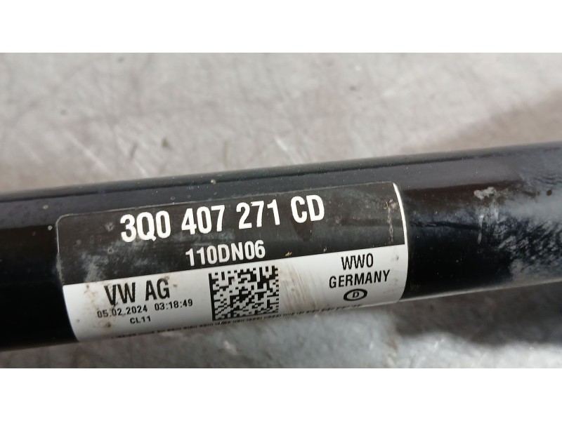 Recambio de transmision delantera izquierda para seat ateca fr (kh7, khp) 2.0 tdi referencia OEM IAM 3Q0407271CD  
