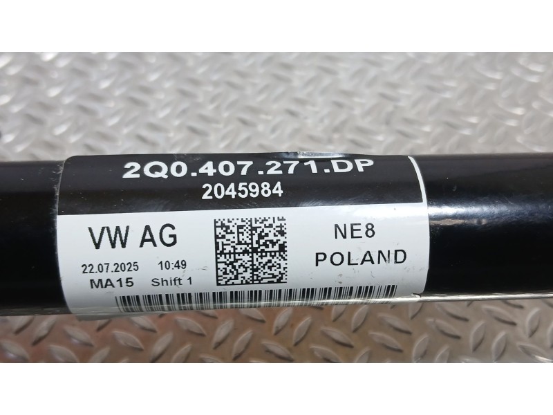 Recambio de transmision delantera izquierda para seat ibiza v (kj1, kjg) 1.0 mpi referencia OEM IAM 2Q0407271DP  