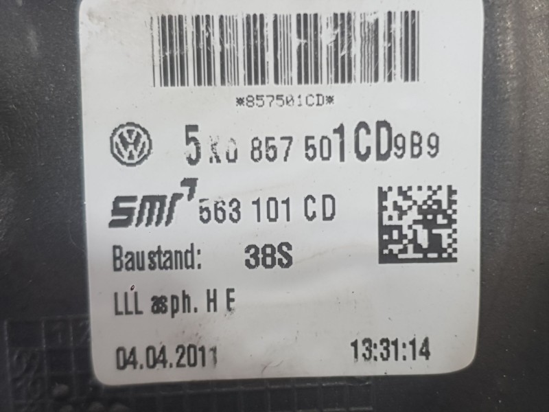 Recambio de retrovisor izquierdo para volkswagen golf vi (5k1) 1.6 tdi referencia OEM IAM 5K0857507AD9B9  