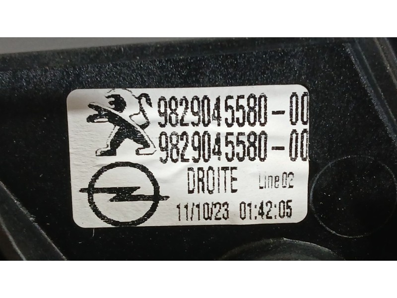 Recambio de elevalunas trasero derecho para opel corsa f (p2jo) 1.2 (68) referencia OEM IAM 9829045580 6 PINS 