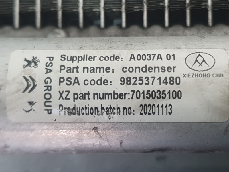 Recambio de condensador / radiador aire acondicionado para opel corsa f (p2jo) 1.5 (68) referencia OEM IAM 9825359280  