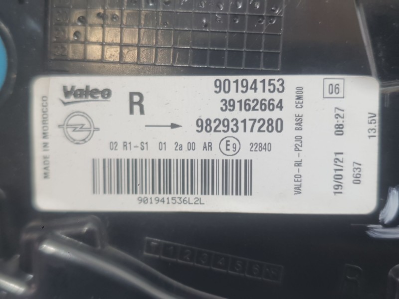 Recambio de piloto trasero derecho para opel corsa f (p2jo) 1.5 (68) referencia OEM IAM   