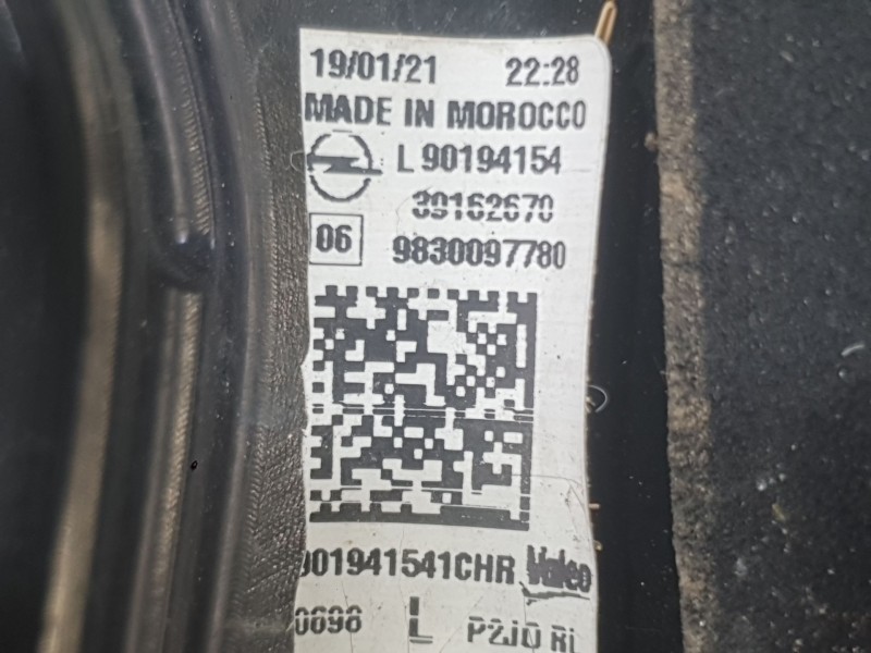 Recambio de piloto trasero izquierdo interior para opel corsa f (p2jo) 1.5 (68) referencia OEM IAM 9830097780  