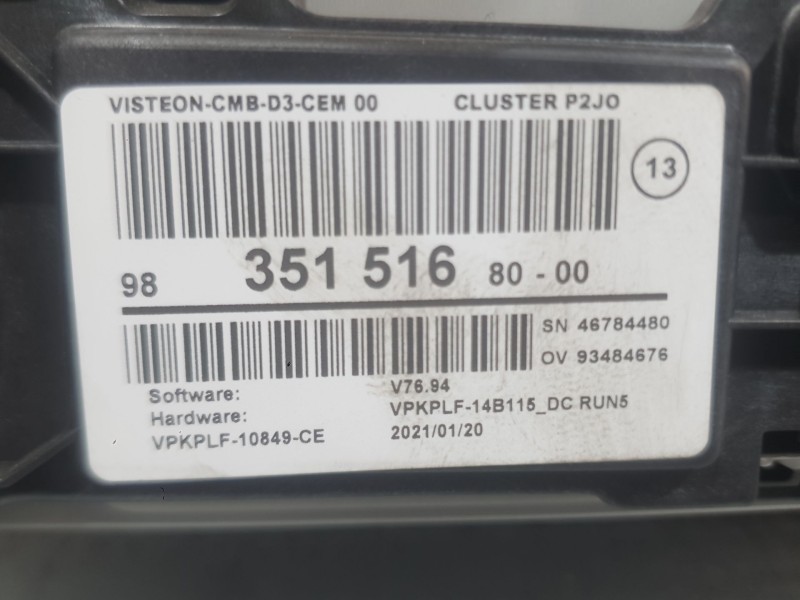 Recambio de cuadro instrumentos para opel corsa f (p2jo) 1.5 (68) referencia OEM IAM 9835151680  