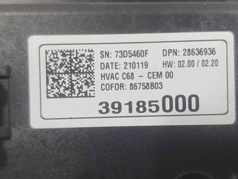 Recambio de mando climatizador para opel corsa f (p2jo) 1.5 (68) referencia OEM IAM 9831888480  